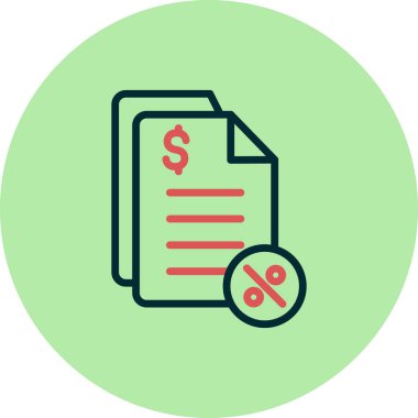 Vergilerin vektör illüstrasyonu modern simge