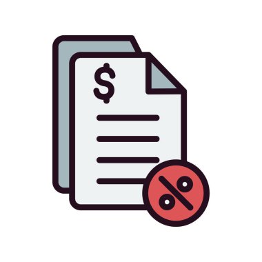 Vergilerin vektör illüstrasyonu modern simge