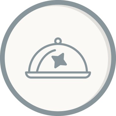 Tepsi Kapağı vektör çizgisi simgesi