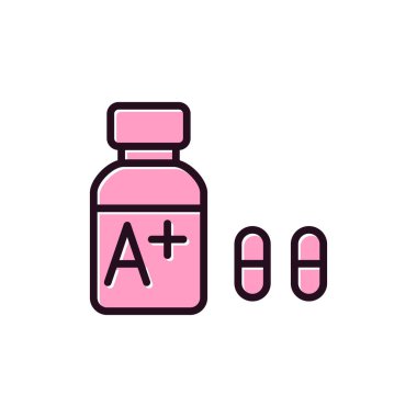 Vitaminler. Web simgesi basit illüstrasyon