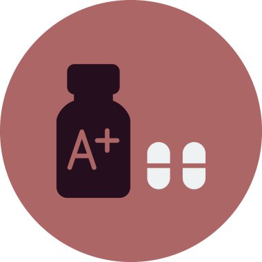 Vitaminler. Web simgesi basit illüstrasyon