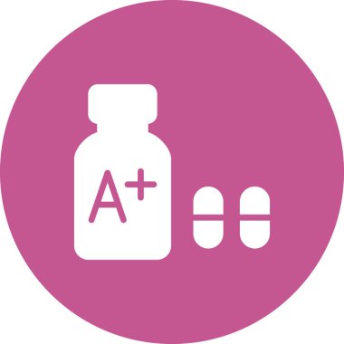 Vitaminler. Web simgesi basit illüstrasyon