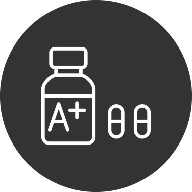 Vitaminler. Web simgesi basit illüstrasyon