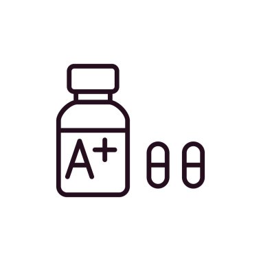 Vitaminler. Web simgesi basit illüstrasyon