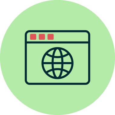 Web tarayıcı, basit vektör illüstrasyon tasarımı