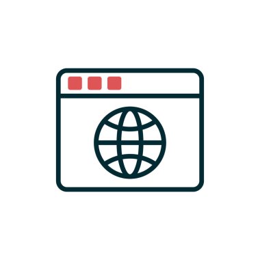 Web tarayıcı, basit vektör illüstrasyon tasarımı