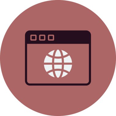 Web tarayıcı, basit vektör illüstrasyon tasarımı