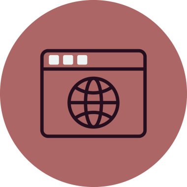 Web tarayıcı, basit vektör illüstrasyon tasarımı