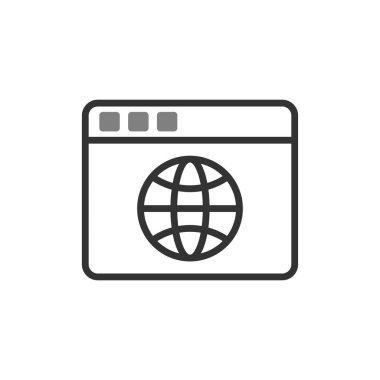 Web tarayıcı, basit vektör illüstrasyon tasarımı