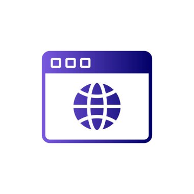 Web tarayıcı, basit vektör illüstrasyon tasarımı