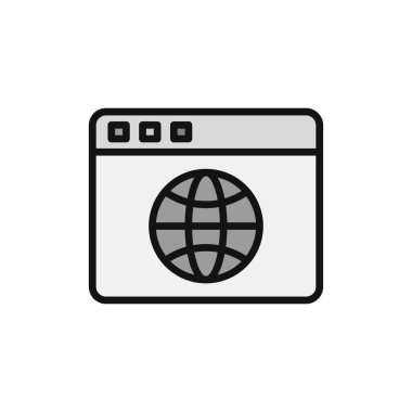 Web tarayıcı, basit vektör illüstrasyon tasarımı