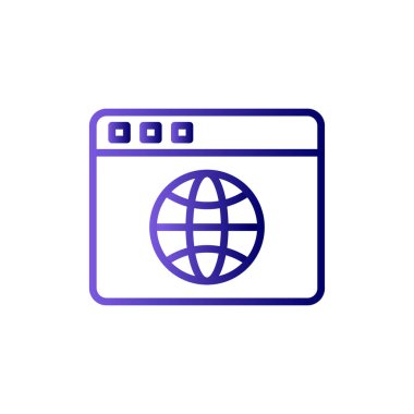 Web tarayıcı, basit vektör illüstrasyon tasarımı