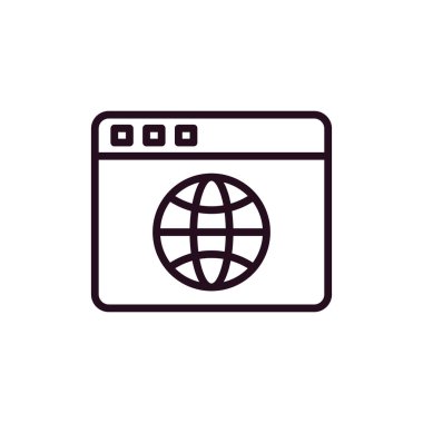 Web tarayıcı, basit vektör illüstrasyon tasarımı