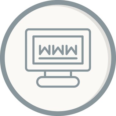 Basit web arayüzü simgesi, vektör illüstrasyonu