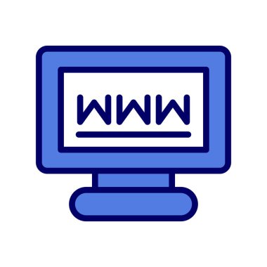 Basit web arayüzü simgesi, vektör illüstrasyonu