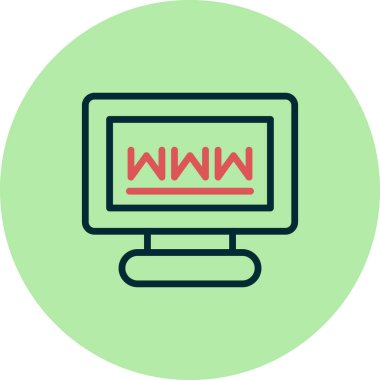 Basit web arayüzü simgesi, vektör illüstrasyonu