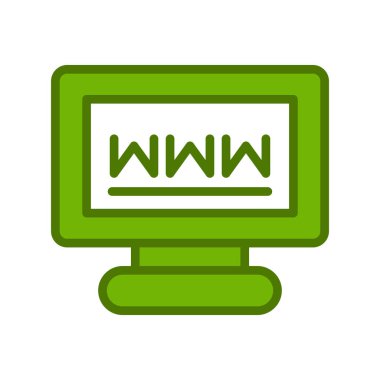 Basit web arayüzü simgesi, vektör illüstrasyonu