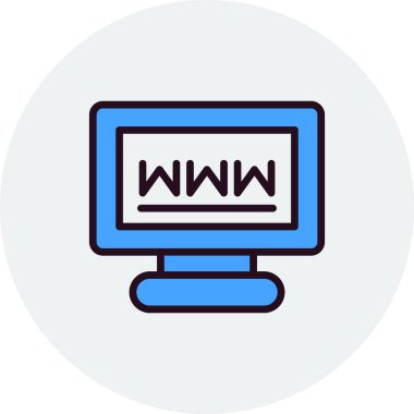 Basit web arayüzü simgesi, vektör illüstrasyonu