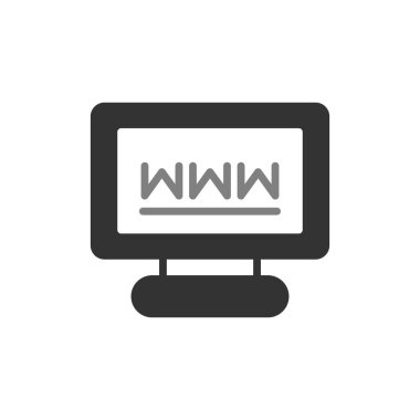 Basit web arayüzü simgesi, vektör illüstrasyonu