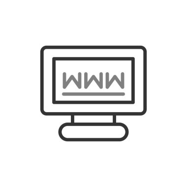 Basit web arayüzü simgesi, vektör illüstrasyonu