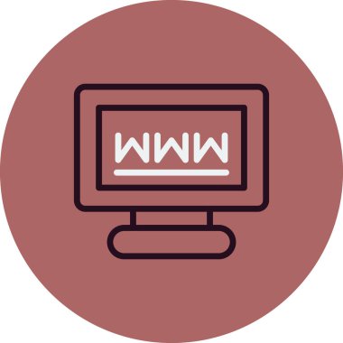 Basit web arayüzü simgesi, vektör illüstrasyonu