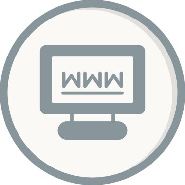 Basit web arayüzü simgesi, vektör illüstrasyonu