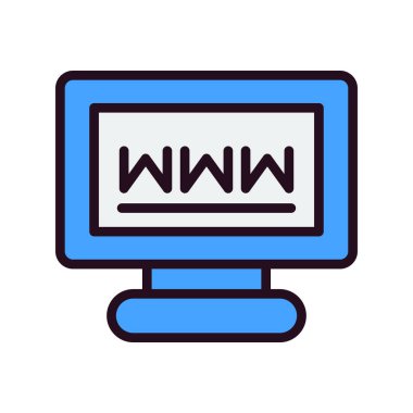 Basit web arayüzü simgesi, vektör illüstrasyonu