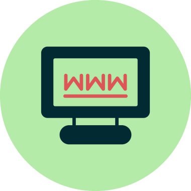 Basit web arayüzü simgesi, vektör illüstrasyonu