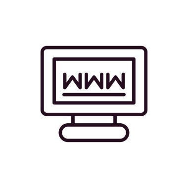 Basit web arayüzü simgesi, vektör illüstrasyonu