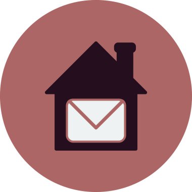 ev basit simgesi, vektör çizim