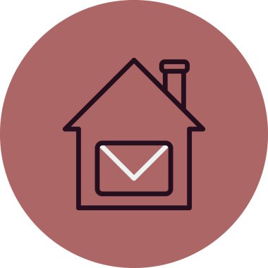 ev basit simgesi, vektör çizim