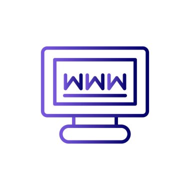 Basit web arayüzü simgesi, vektör illüstrasyonu