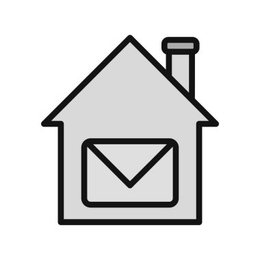 ev basit simgesi, vektör çizim