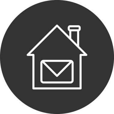 ev basit simgesi, vektör çizim