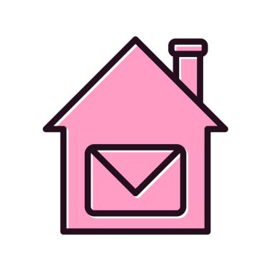 ev basit simgesi, vektör çizim