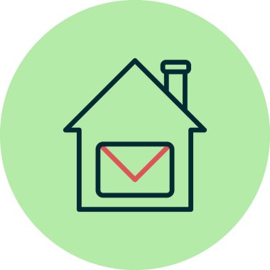 ev basit simgesi, vektör çizim