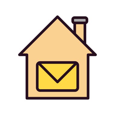 ev basit simgesi, vektör çizim