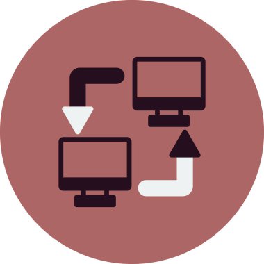 Paylaşım Ortamı simgesinin vektör çizimi