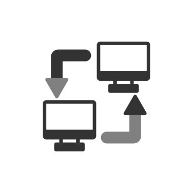 Paylaşım Ortamı simgesinin vektör çizimi