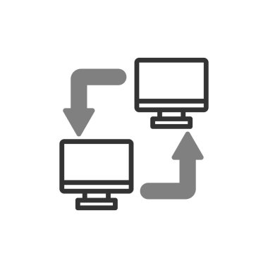 Paylaşım Ortamı simgesinin vektör çizimi