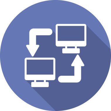 Paylaşım Ortamı simgesinin vektör çizimi