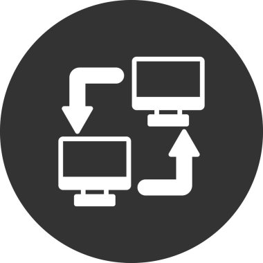 Paylaşım Ortamı simgesinin vektör çizimi