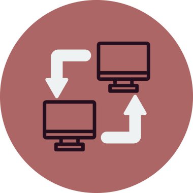 Paylaşım Ortamı simgesinin vektör çizimi