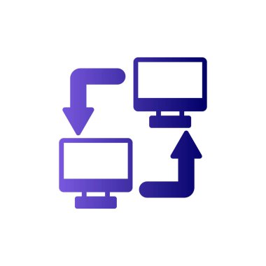 Paylaşım Ortamı simgesinin vektör çizimi