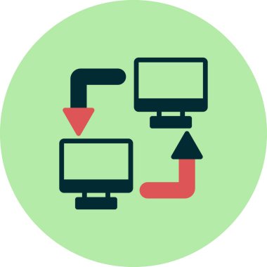 Paylaşım Ortamı simgesinin vektör çizimi