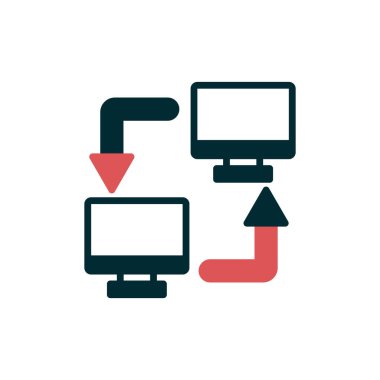 Paylaşım Ortamı simgesinin vektör çizimi