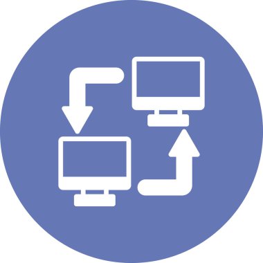 Paylaşım Ortamı simgesinin vektör çizimi