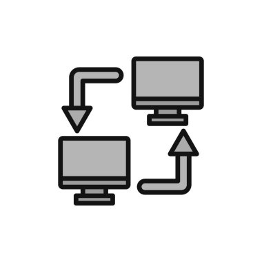 Paylaşım Ortamı simgesinin vektör çizimi