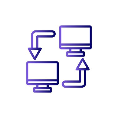 Paylaşım Ortamı simgesinin vektör çizimi