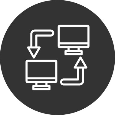 Paylaşım Ortamı simgesinin vektör çizimi